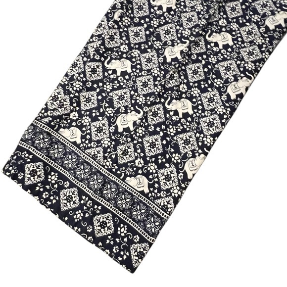 WOMEN'S LIZ CLAIBORNE TABITHA‎ Elephant Novelty Size 12 Wide Leg Cotton Pockets - Picture 2 of 16